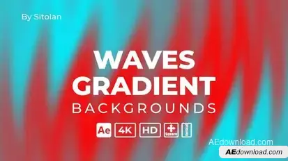 Waves Gradient Backgrounds Elements template preview