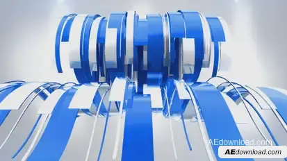 Wavy Ribbons Logo Reveal Video Displays template preview