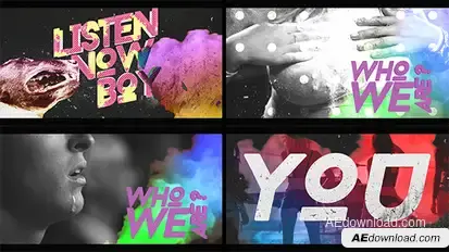 We Are Grunge Opener Video Displays template preview