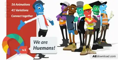 We are Huemans Video Displays template preview