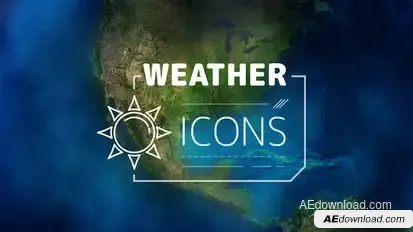 Weather Forecast Icons Video Displays template preview