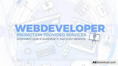 Web Developer Promo Video Displays template preview