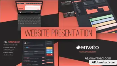 Web Site Presentation Video Displays template preview