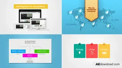 Web Studio Promo Video Displays template preview