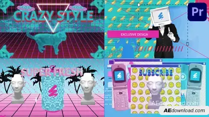 WebPunk for Premiere Pro Premiere Pro template preview
