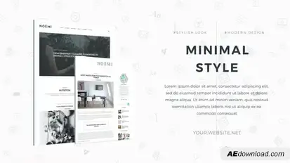 Website Minimal Promo Video Displays template preview