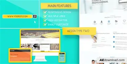 Website Presentation Pack Video Displays template preview