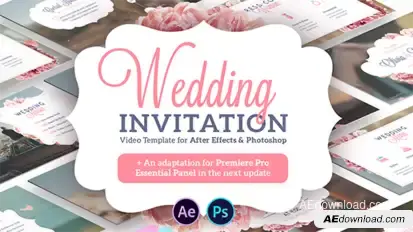 Wedding Invitation Video Displays template preview