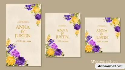 Wedding Invitation Intro 2 Mogrt Premiere Pro template preview