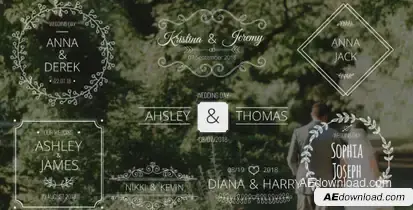 Wedding Names Video Displays template preview