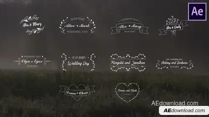 Wedding Titles | After Effects Video Displays template preview
