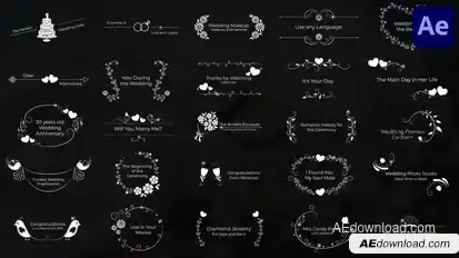 Wedding Titles for After Effects Video Displays template preview