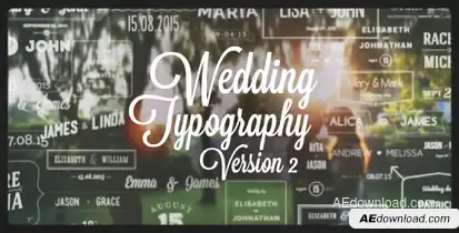 Wedding Typography Titles – Version 2 Video Displays template preview