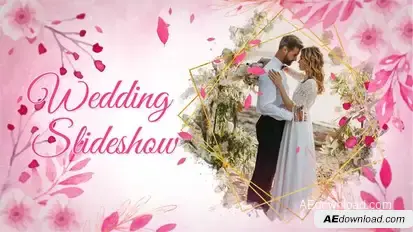 Wedding Watercolor Premiere Pro template preview
