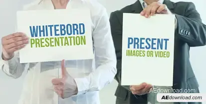 White Board Presentation Video Displays template preview