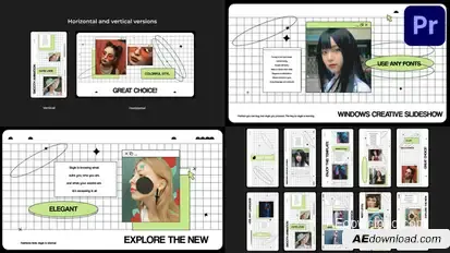 Windows Creative Slideshow for Premiere Pro Premiere Pro template preview