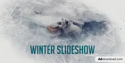 Winter Project Slideshow Video Displays template preview