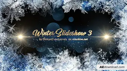 Winter Slideshow 3 Video Displays template preview