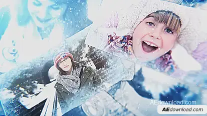 Winter Slideshow Video Displays template preview