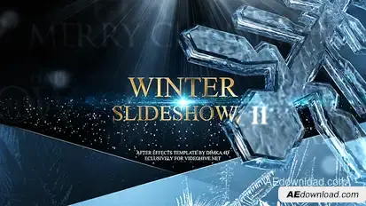 Winter Slideshow II Video Displays template preview