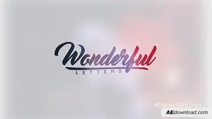 Wonderful Letters Video Displays template preview