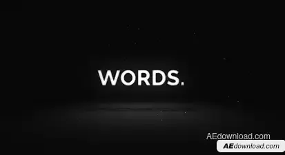 Words - Media Opener Video Displays template preview