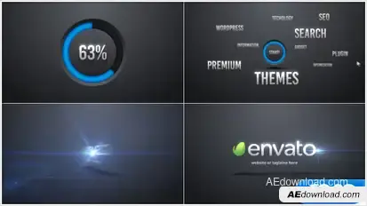 Words Corporate Logo Intro Video Displays template preview