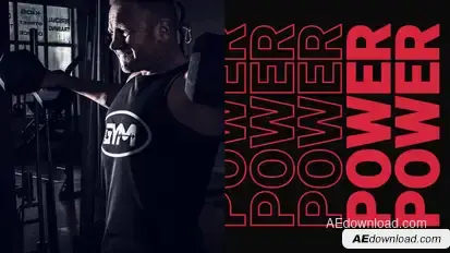 Workout Power Intro Video Displays template preview