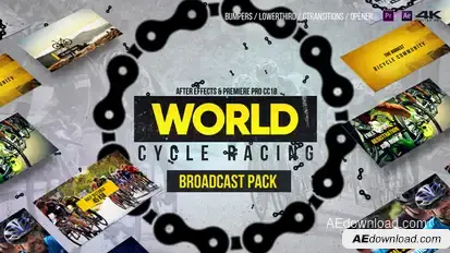 World Cycling Marathon Pack Video Displays template preview
