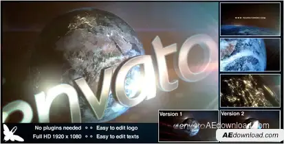 World Logo Video Displays template preview