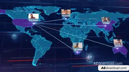 World Map Video Displays template preview