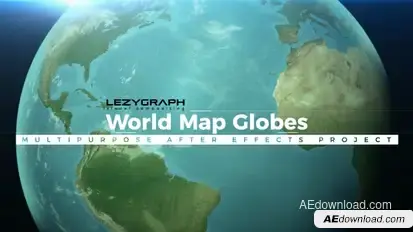 World Map Globes Video Displays template preview