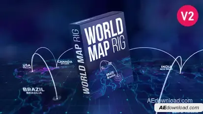 World Map Rig Video Displays template preview