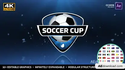 World Soccer Cup - International Soccer Package Video Displays template preview