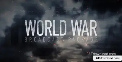 World War Broadcast Package Video Displays template preview