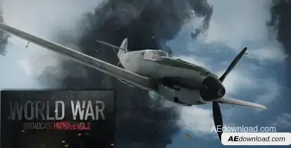 World War Broadcast Package Vol.2 Video Displays template preview