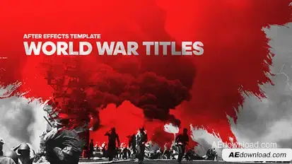 World War Cinematic Titles Video Displays template preview