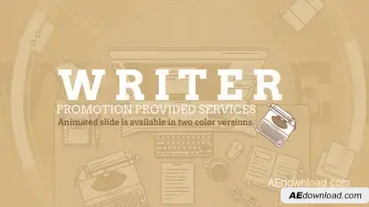 Writer Promo Video Displays template preview