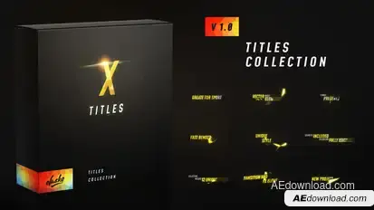 X Titles Video Displays template preview