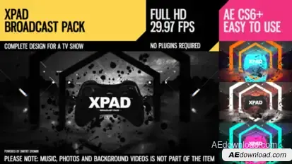 XPaD (Broadcast Pack) Video Displays template preview