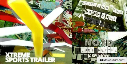 Xtreme Sports Graffiti Trailer Video Displays template preview
