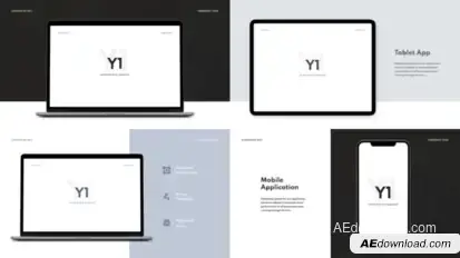 Y1 - Website Promo Video Displays template preview