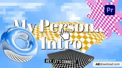 Y2K Bold Identity Intro Premiere Pro template preview