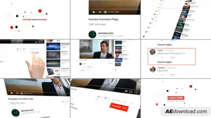 Youtube Animation Page Video Displays template preview