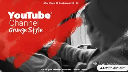YouTube Channel Grunge Style Video Displays template preview