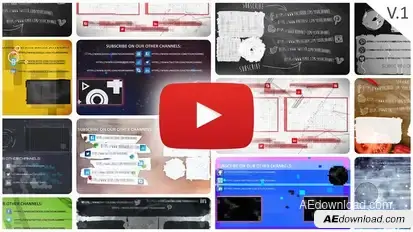 YouTube End Screens Builder Video Displays template preview