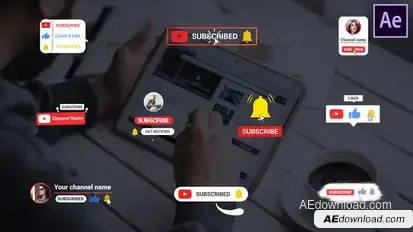 Youtube Lower Thirds | After Effects Video Displays template preview