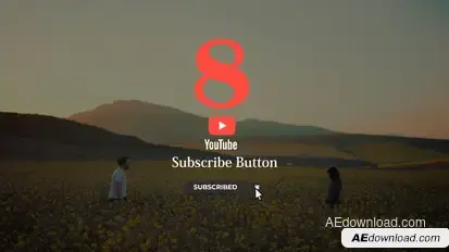 Youtube Subscribe Buttons Pack Premiere Pro template preview