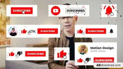 YouTube Subscribe Video Displays template preview