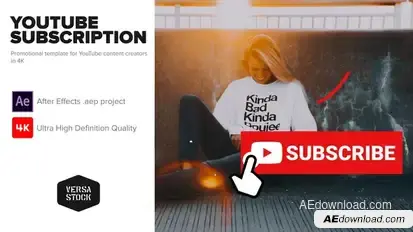 YouTube Subscribe Like Get Notified Promotion Kit Video Displays template preview
